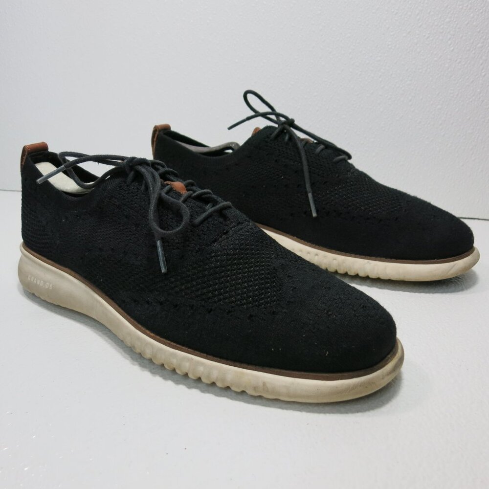 Cole Haan 2.ZERØ GRAND Laser Wingtip Oxfords Fabric Casual Footwear Sz 10.5 M - Picture 2 of 7